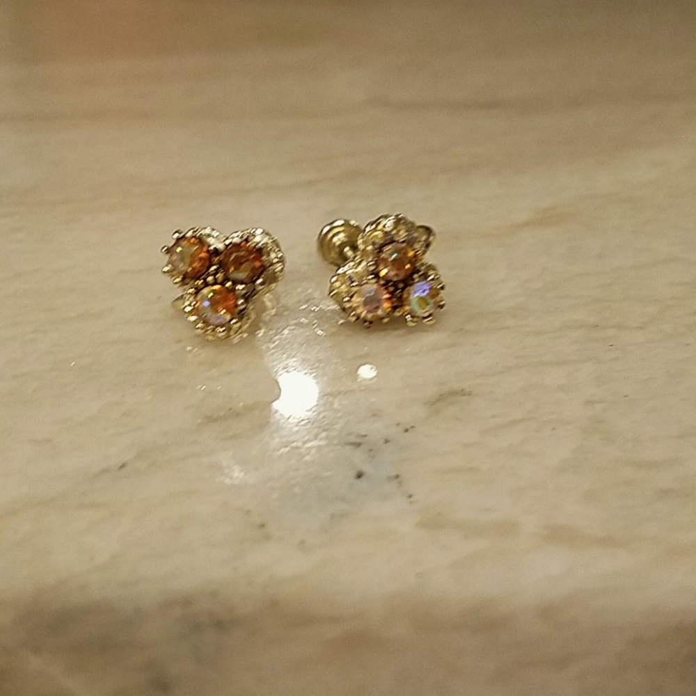 Screw type vintage earrings